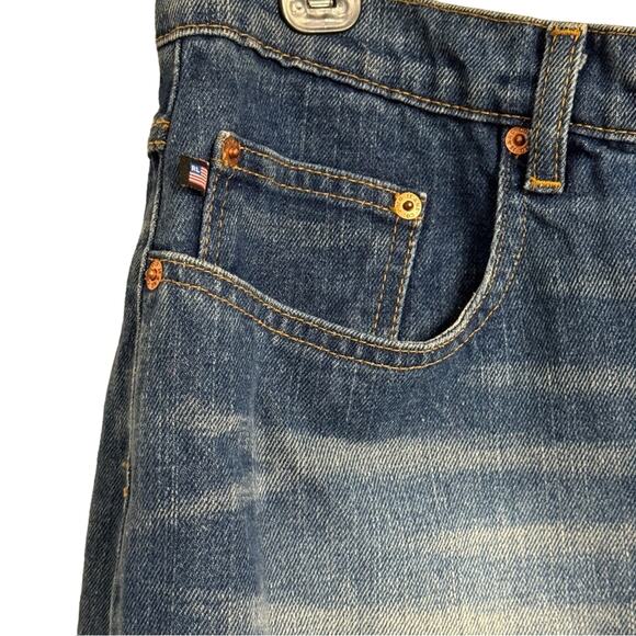 Ralph Lauren Polo Jeans Vintage Y2K Denim Knee Length Skirt Size 14 - Picture 3 of 6